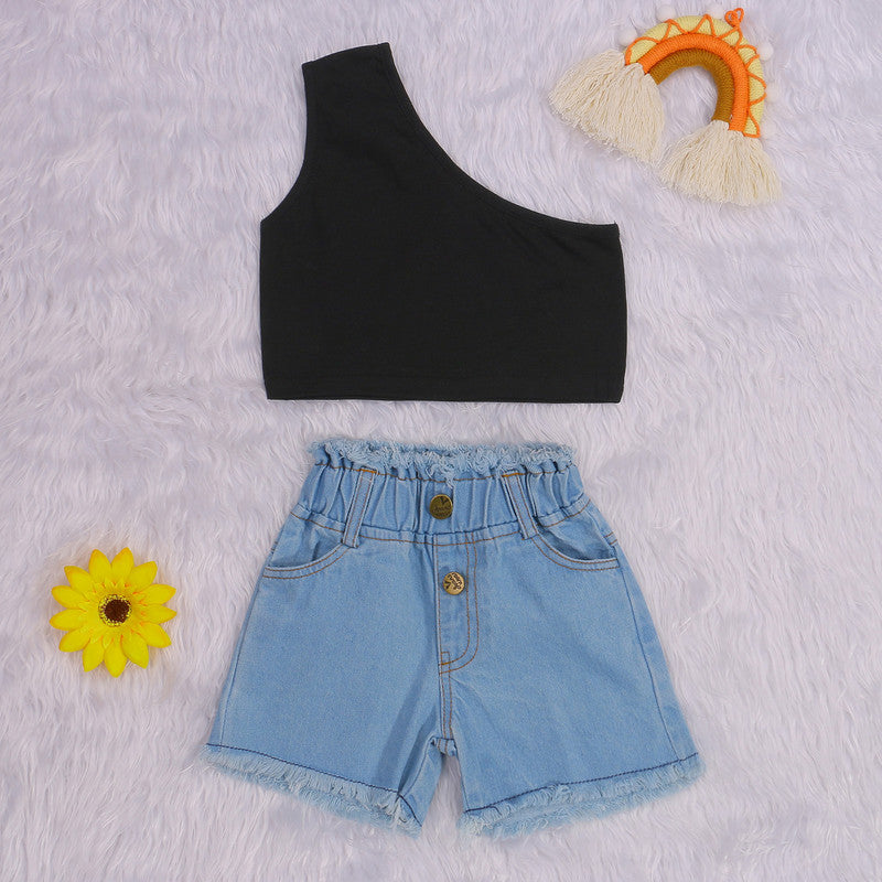 Toddler Girl's Fashion 2-piece Outfit Set, Top+ Shorts Set. Variety of colors and styles.