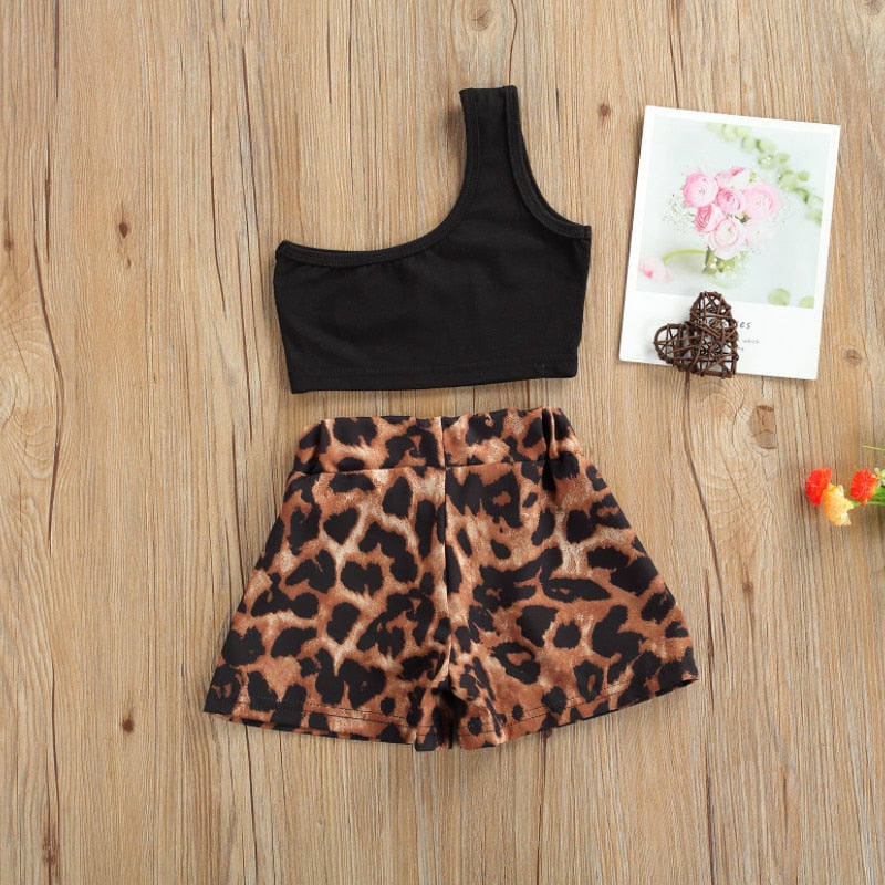 Toddler Girl's Fashion 2-piece Outfit Set, Top+ Shorts Set. Variety of colors and styles.